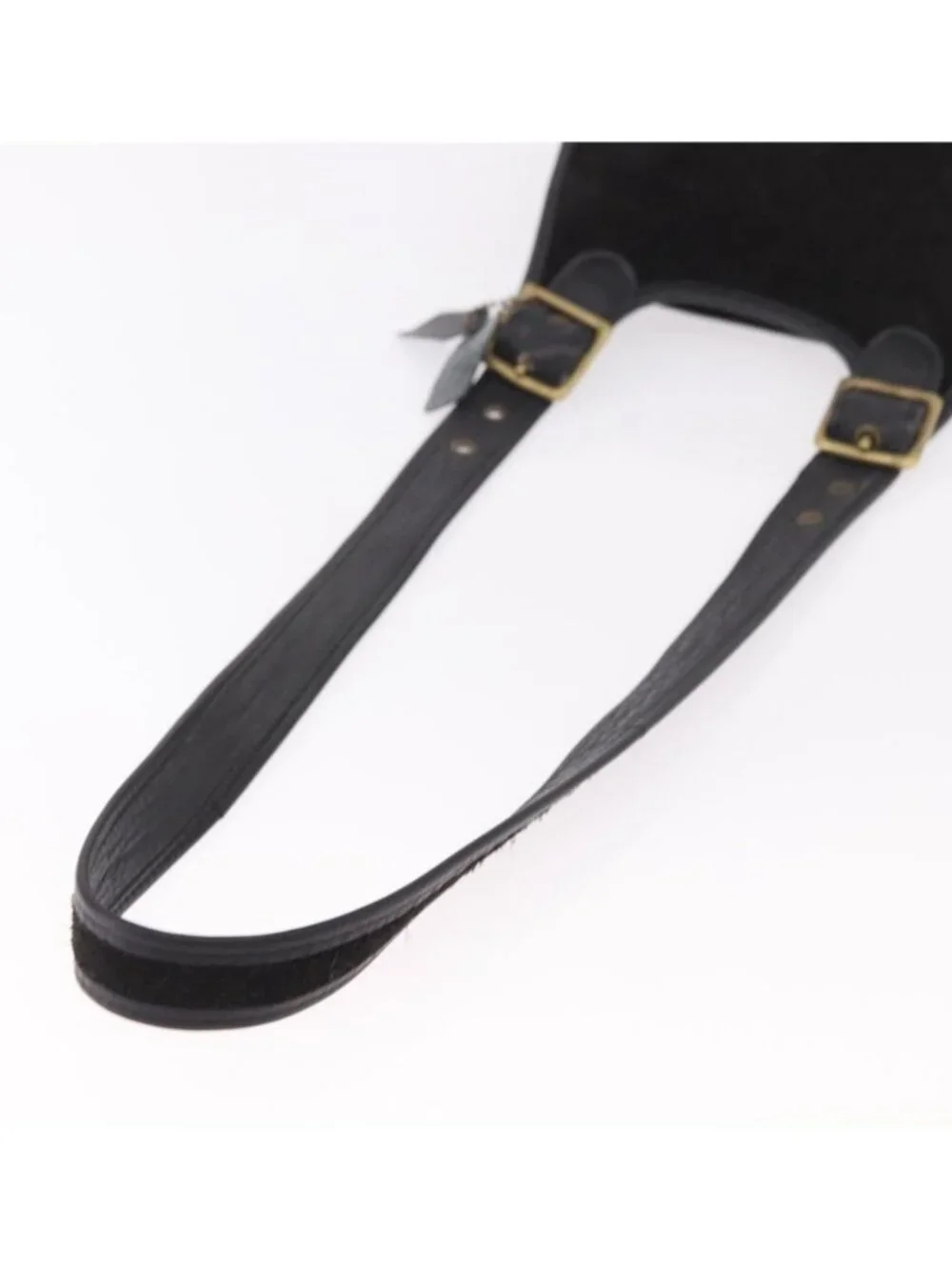Authentic Coach Shoulder Bag Suede Black Gold